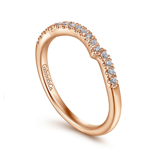 14K Rose Gold Matching Diamond Wedding Band