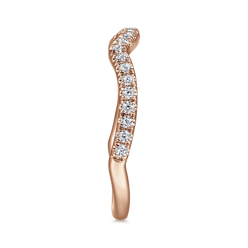 14K Rose Gold Matching Diamond Wedding Band