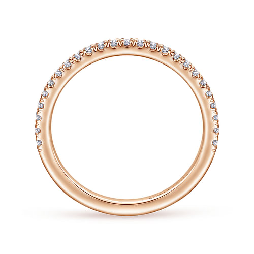 14K Rose Gold Matching Diamond Wedding Band