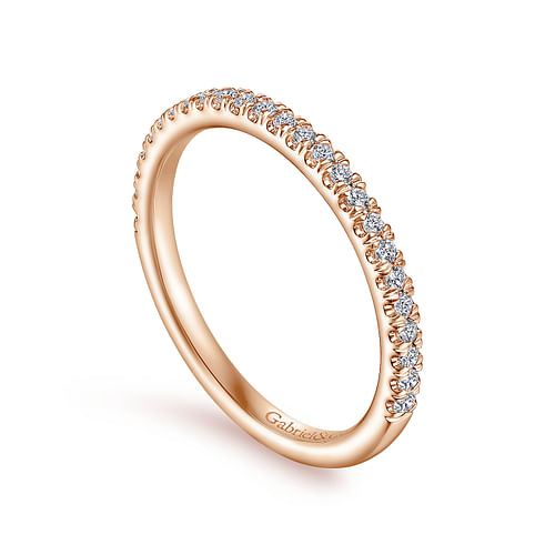 14K Rose Gold Matching Diamond Wedding Band