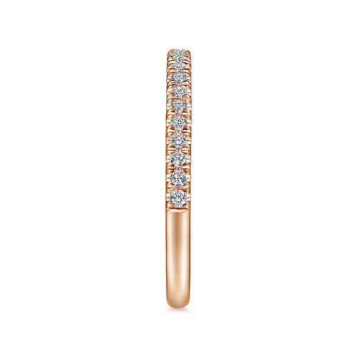 14K Rose Gold Matching Diamond Wedding Band