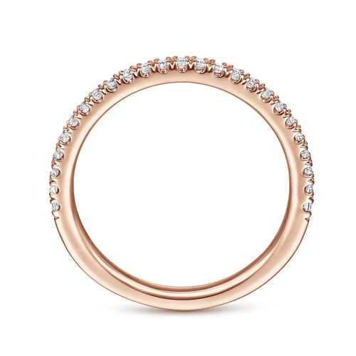 14K Rose Gold Matching Diamond Wedding Band