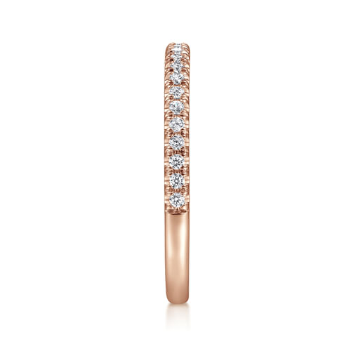 14K Rose Gold Matching Diamond Wedding Band