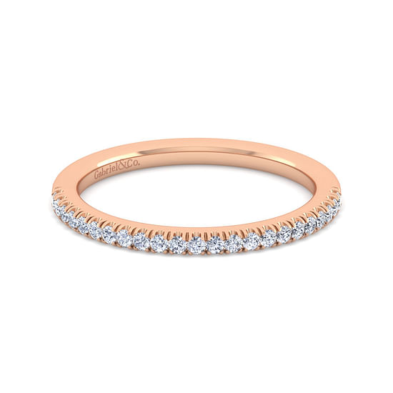 Gabriel - 14K Rose Gold Matching Diamond Wedding Band