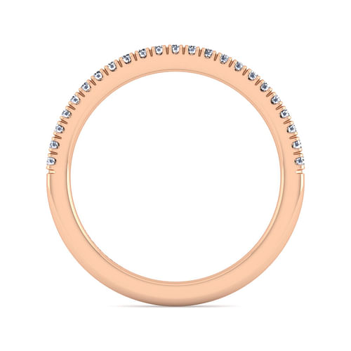 14K Rose Gold Matching Diamond Wedding Band