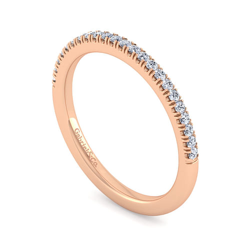 14K Rose Gold Matching Diamond Wedding Band