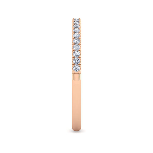 14K Rose Gold Matching Diamond Wedding Band