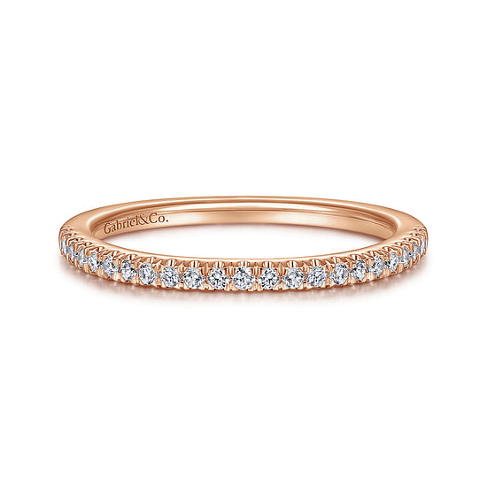 Gabriel - 14K Rose Gold Matching Diamond Wedding Band