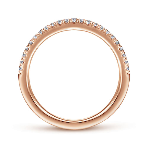 14K Rose Gold Matching Diamond Wedding Band