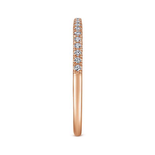 14K Rose Gold Matching Diamond Wedding Band