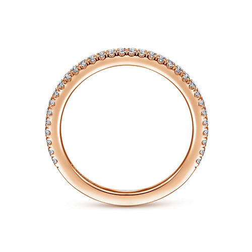 14K Rose Gold Matching Diamond Wedding Band