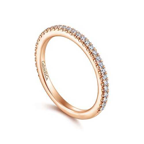 14K Rose Gold Matching Diamond Wedding Band