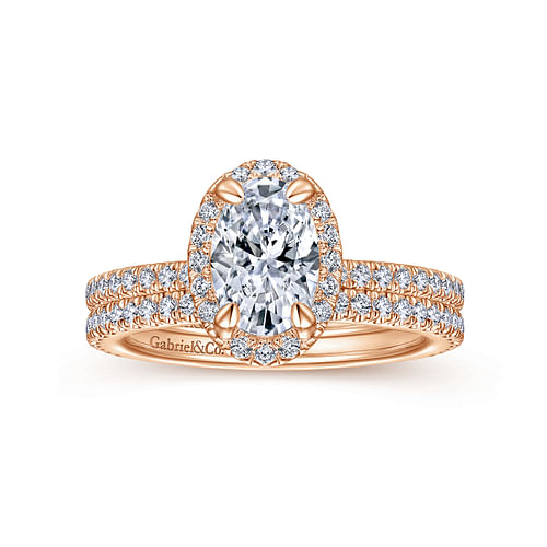 14K Rose Gold Matching Diamond Wedding Band