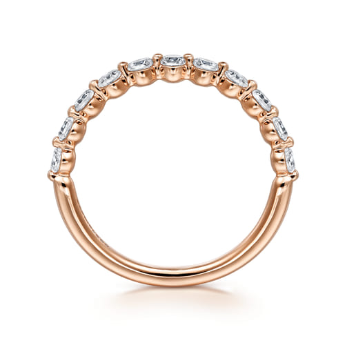 14K Rose Gold Matching Diamond Wedding Band