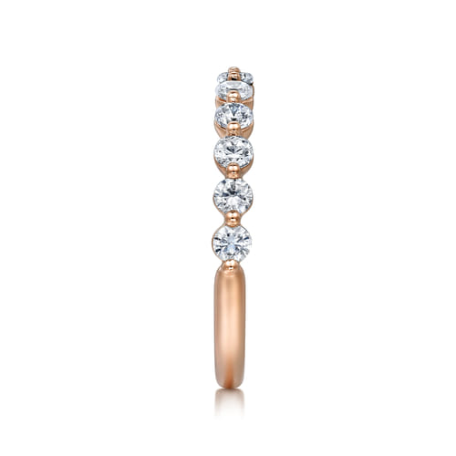 14K Rose Gold Matching Diamond Wedding Band