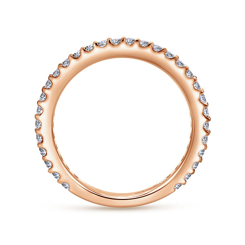 14K Rose Gold Matching Diamond Wedding Band