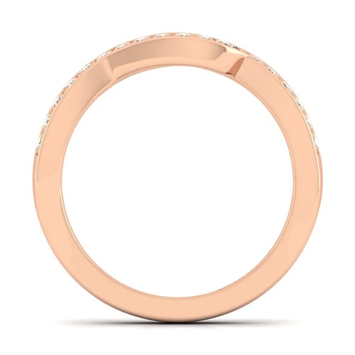 14K Rose Gold Matching Diamond Wedding Band