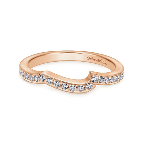 14K Rose Gold Matching Diamond Wedding Band