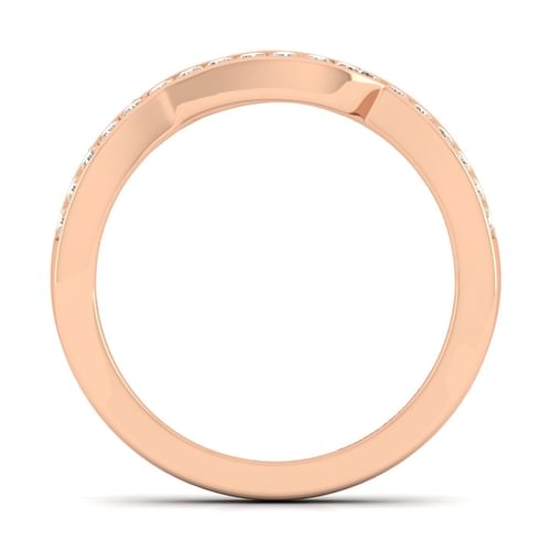 14K Rose Gold Matching Diamond Wedding Band