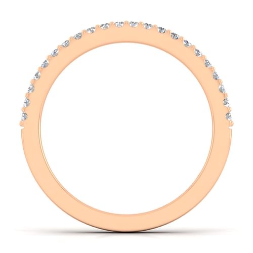 14K Rose Gold Matching Diamond Wedding Band