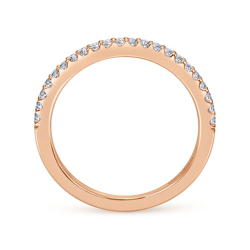 14K Rose Gold Matching Diamond Wedding Band