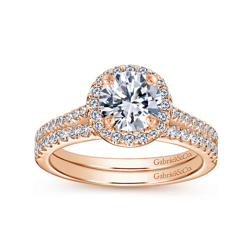 14K Rose Gold Matching Diamond Wedding Band