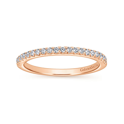 14K Rose Gold Matching Diamond Wedding Band