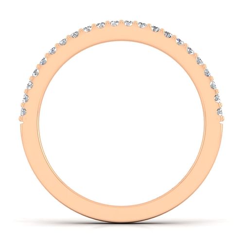 14K Rose Gold Matching Diamond Wedding Band
