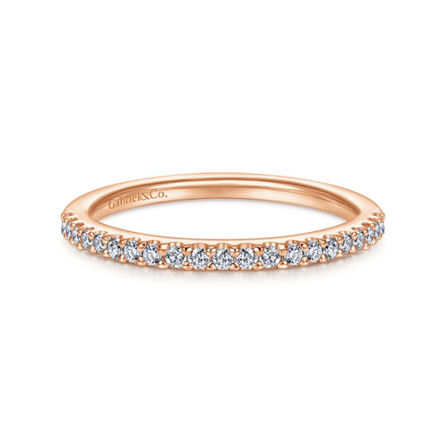 14K Rose Gold Matching Diamond Wedding Band