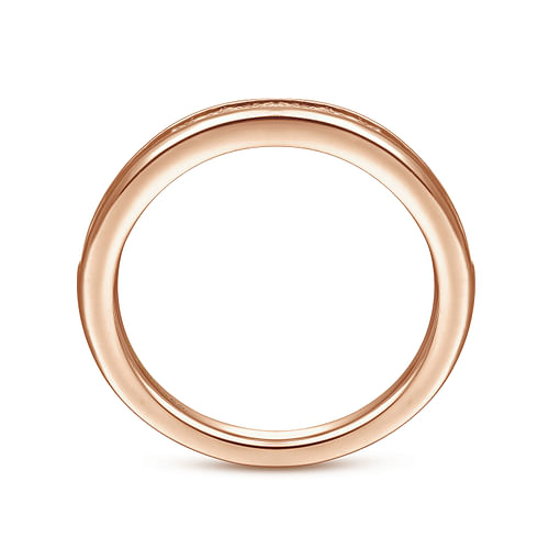 14K Rose Gold Matching Diamond Wedding Band