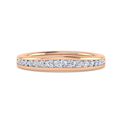 14K Rose Gold Matching Diamond Wedding Band