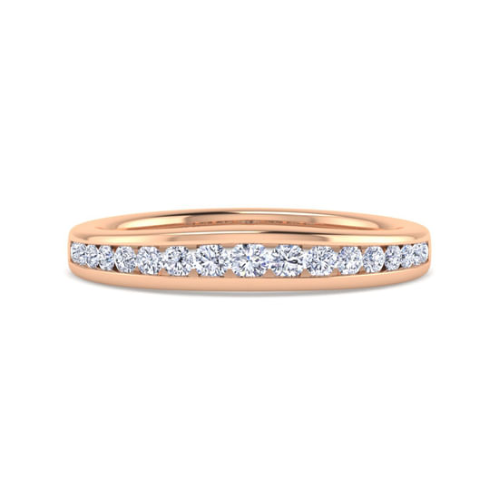 Gabriel - 14K Rose Gold Matching Diamond Wedding Band