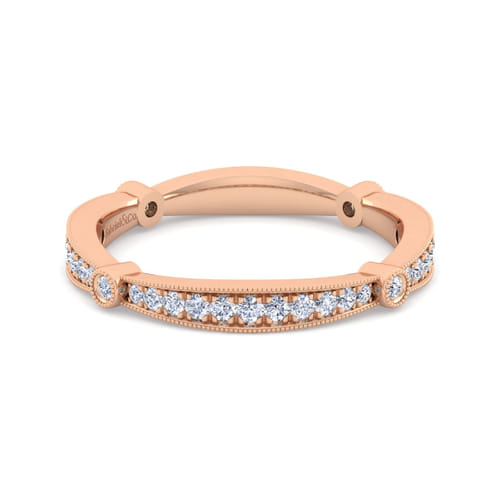 14K Rose Gold Matching Diamond Wedding Band 14K Rose Gold Matching Diamond Wedding Band