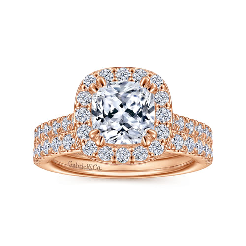 14K Rose Gold Matching Diamond Wedding Band