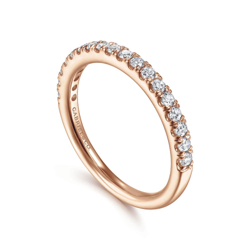 14K Rose Gold Matching Diamond Wedding Band