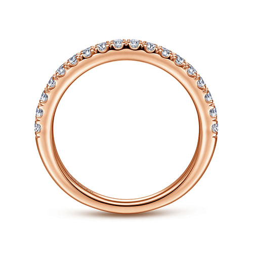 14K Rose Gold Matching Diamond Wedding Band