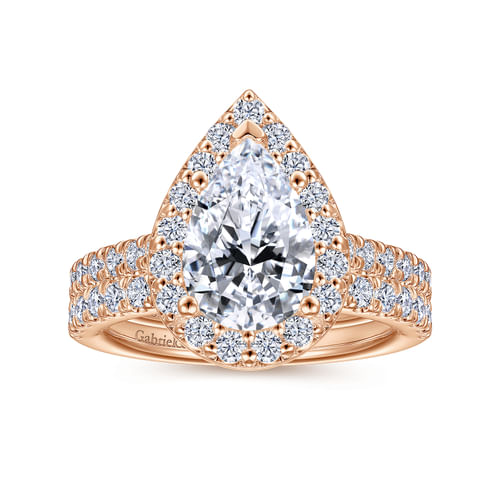14K Rose Gold Matching Diamond Wedding Band
