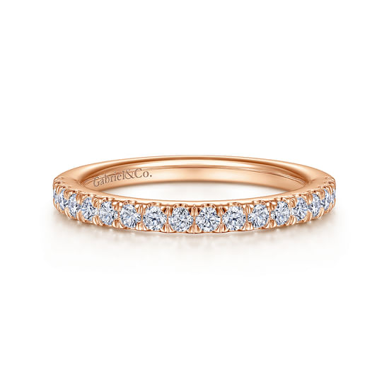 Gabriel - 14K Rose Gold Matching Diamond Wedding Band
