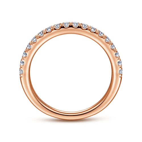 14K Rose Gold Matching Diamond Wedding Band