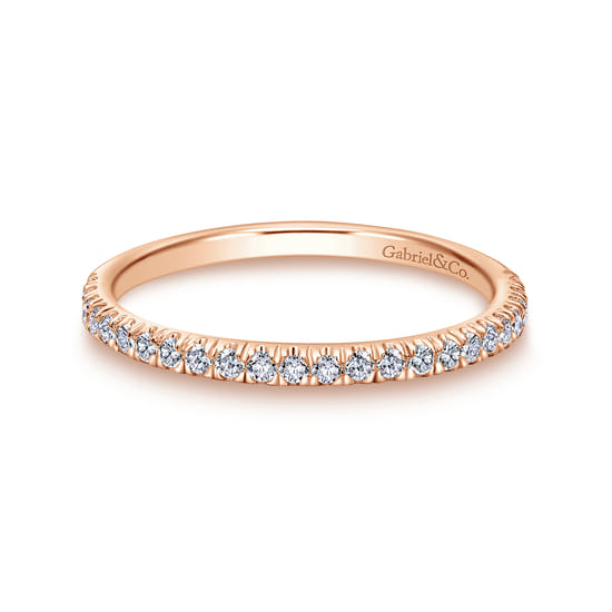 Gabriel - 14K Rose Gold Matching Diamond Wedding Band