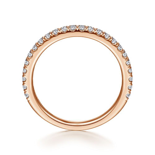 14K Rose Gold Matching Diamond Wedding Band