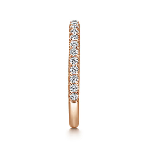 14K Rose Gold Matching Diamond Wedding Band