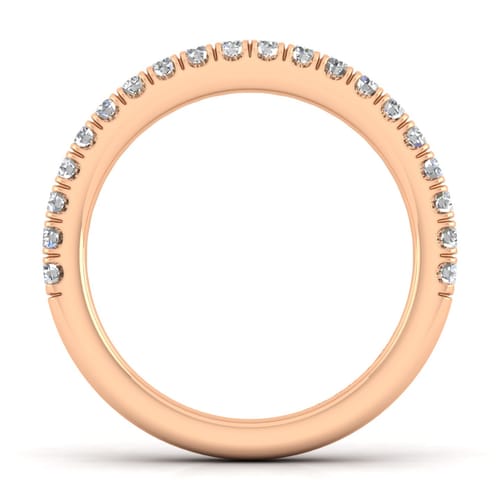 14K Rose Gold Matching Diamond Wedding Band