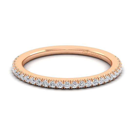 Gabriel - 14K Rose Gold Matching Diamond Wedding Band