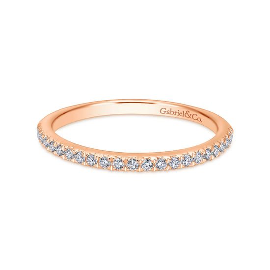 Gabriel - 14K Rose Gold Matching Diamond Wedding Band