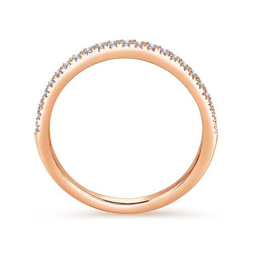 14K Rose Gold Matching Diamond Wedding Band