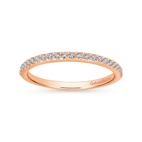 14K Rose Gold Matching Diamond Wedding Band