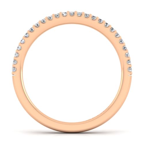 14K Rose Gold Matching Diamond Wedding Band