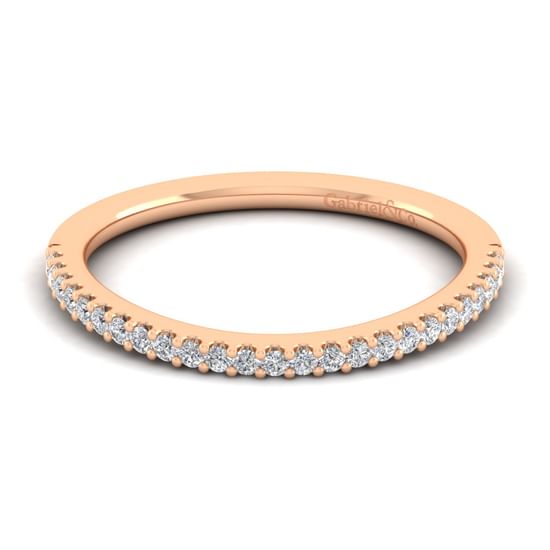 Gabriel - 14K Rose Gold Matching Diamond Wedding Band