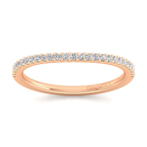 14K Rose Gold Matching Diamond Wedding Band